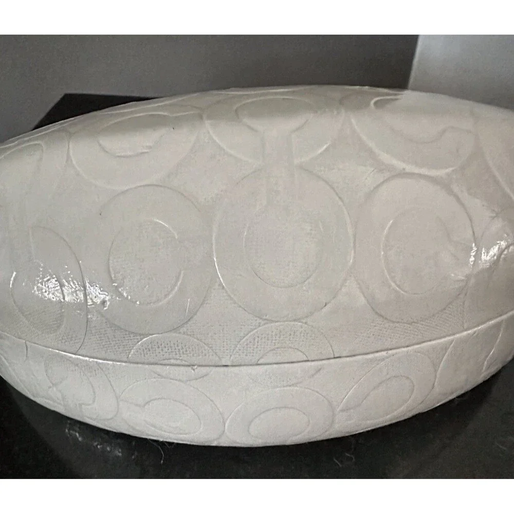 COACH Eyeglass / Sunglass Hard Clamshell Case White Signature “C” Logo 6.5x3